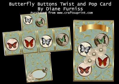 Butterfly Buttons Twist & Pop Card
