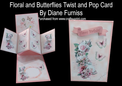 Floral Butterflies Twist & Pop Card