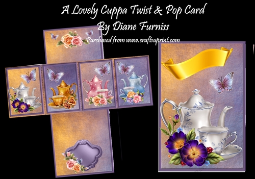 A Lovely Cuppa Twist & Pop Card