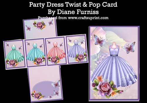 Party Dress Twist & Pop Card