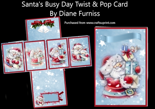 Santas Busy Day Twist & Pop Card