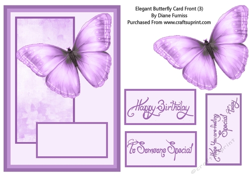 Elegant Butterfly Card Front (3)