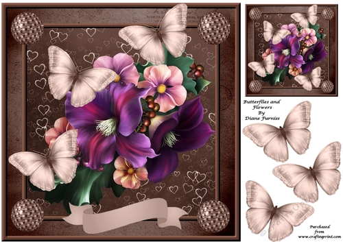 Butterflies and flowers