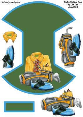 Golfer Wobble Card