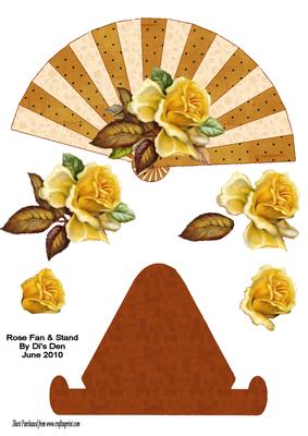 Rose Fan & Stand
