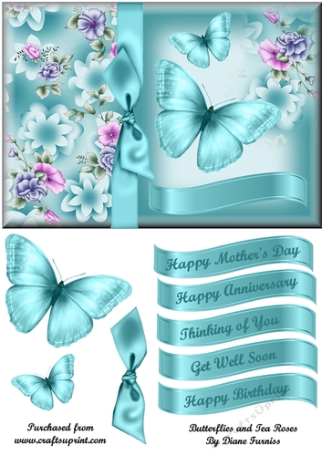 Butterflies and Tea Roses