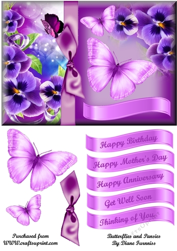 Butterflies and Pansies