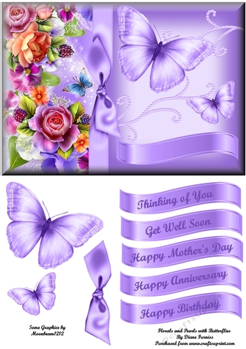 Florals and pearls with Butterflies 
