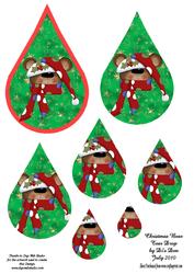 Christmas Bear Tear Drop