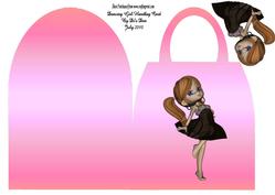 Dancing Girl Handbag Card