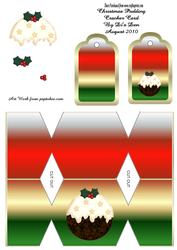 Christmas Pudding Cracker Card