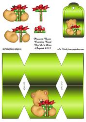 Present Bear Cracker Card