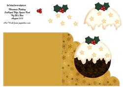 Christmas Pudding Square Card