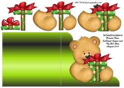 Present Bear Square Card