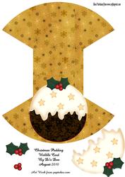 Christmas Pudding Wobble Card
