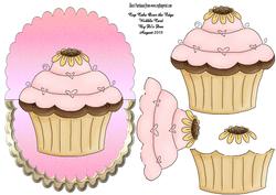 Cup Cake Over the Edge Wobble Card