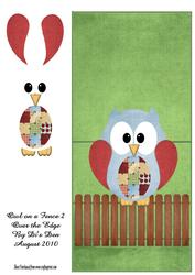 Owl on a Fence 2 Over the Edge