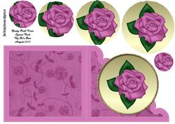 Dusty Pink Rose Square Card