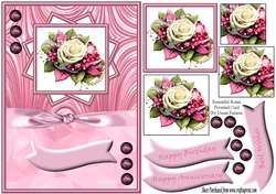 Beautiful Roses Pyramid Card