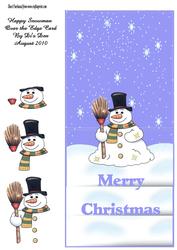 Happy Snowman Over the Edge Card