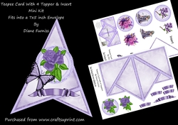 Teepee Card with 4 Toppers