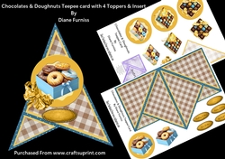 Chocolates & Doughnuts Teepee Card Kit