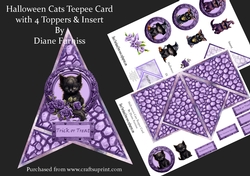 Halloween Cats Teepee Card