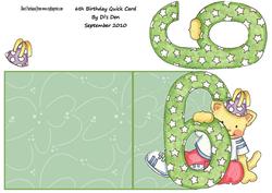 6th Bairthday Quick Card