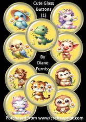 Cute Glass Buttons 1