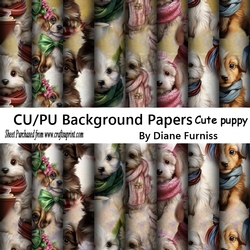 Cute Puppy Background Papers