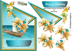 Beach Comber Fold Down Front Flap Card