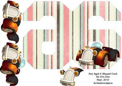 Boy Aged 6 Shaped Card