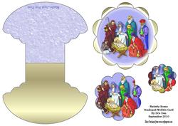 Nativity Scene Wobble Card