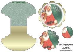Santa Christmas Wishes Wobble Card