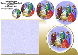 Nativity Scene Square Card