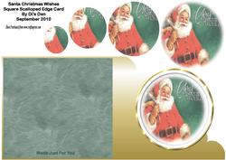 Santa Christmas Wishes Square Card