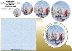 Snow Scene Square Card