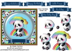 Blue Rainbow Panda 8