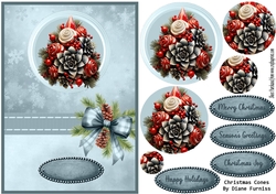 Christmas Cones Card Front