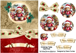 Christmas Teddy Card Front