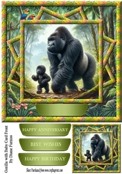 Gorilla & Baby Card Front