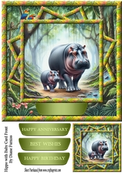 Hippo & Baby Card Front