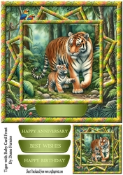 Tiger with Baby Card Front