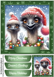 Smiling Christmas Emus