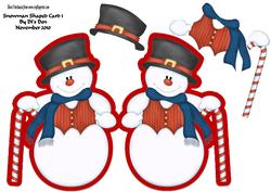 Snowman Shaped Card 1