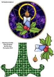 Christmas Candle Plate