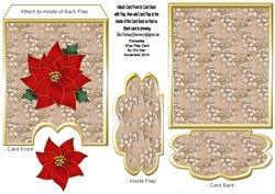 Poinsettia Drop Flap Card