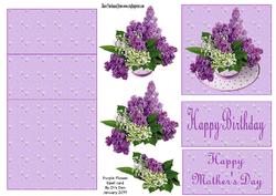 Purple Flower Easel Card