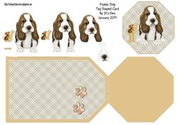 Puppy Dog Tag Shaped Card
