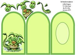 Little Dragon Tri Fold Card